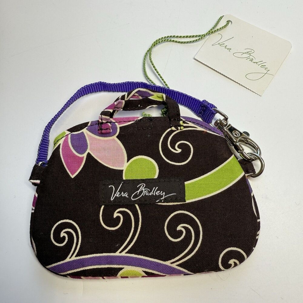 Vera Bradley Luggage Tag Purple Punch New - Picture 3 of 6